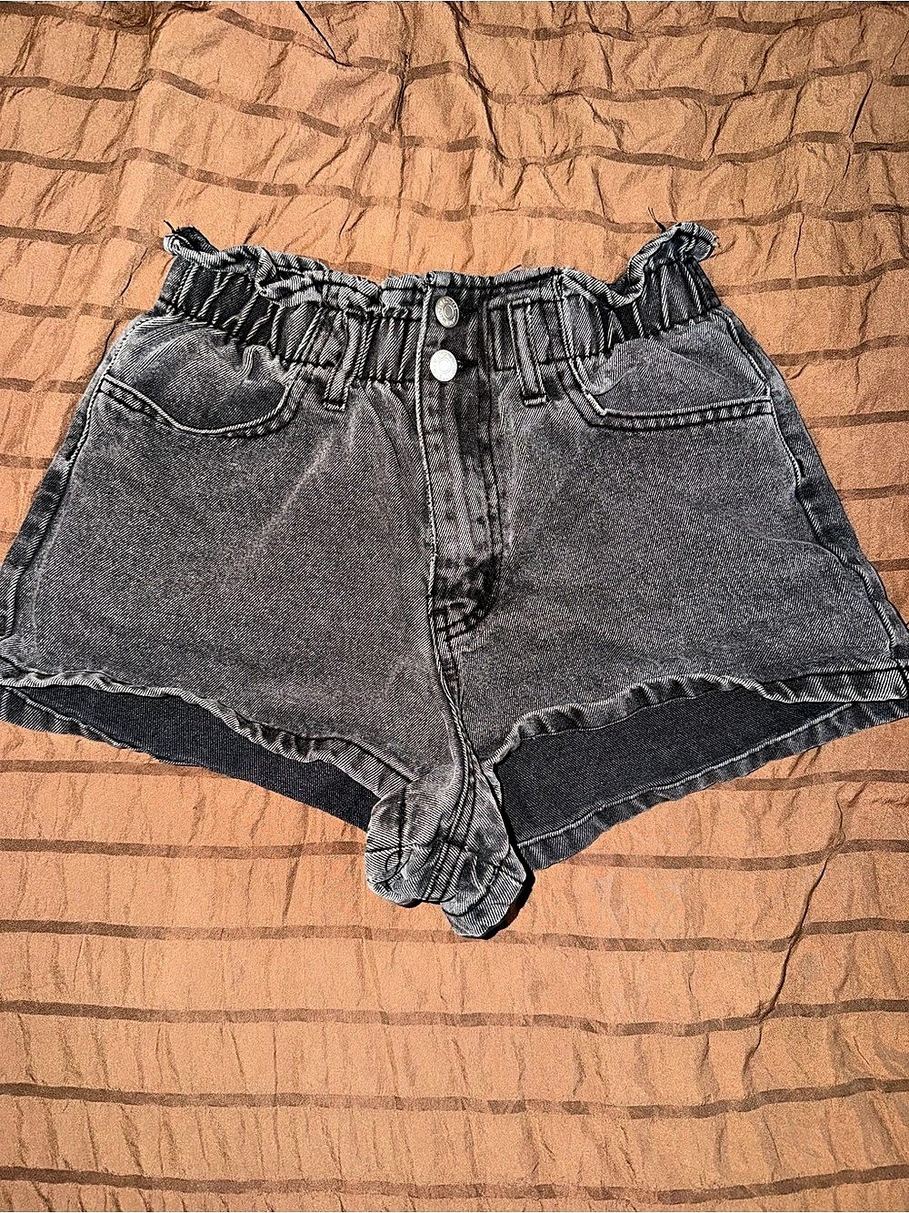 Forever 21 Women's Black Denim Jean Shorts Waist 25